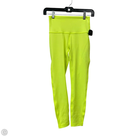 Athletic Leggings By Lululemon In Yellow, Size: 4