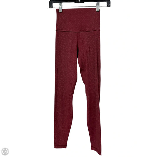 Athletic Leggings By Lululemon In Red, Size: 4