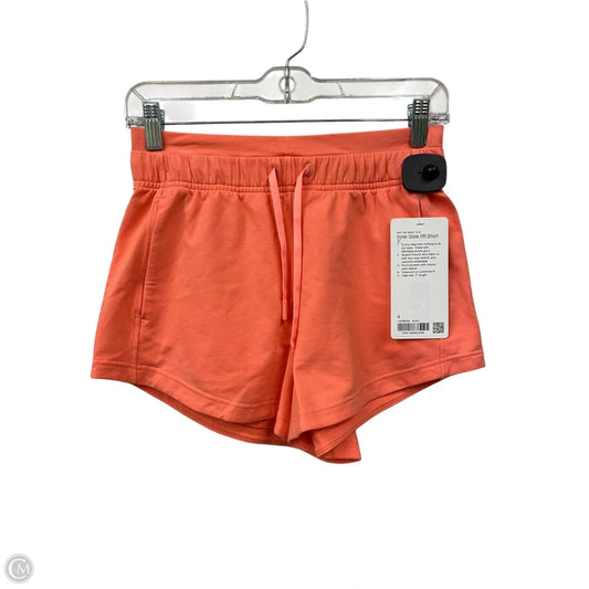 Athletic Shorts By Lululemon In Orange, Size: 4