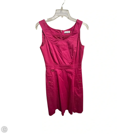 Dress Casual Short By Calvin Klein In Pink, Size: S