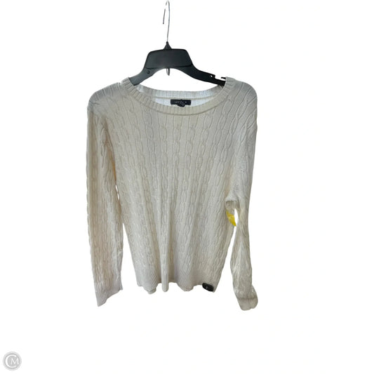 Sweater By Lands End In Cream, Size: M