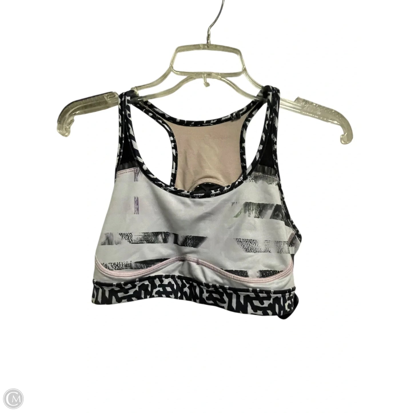 Athletic Bra By Lululemon In Black & White, Size: S