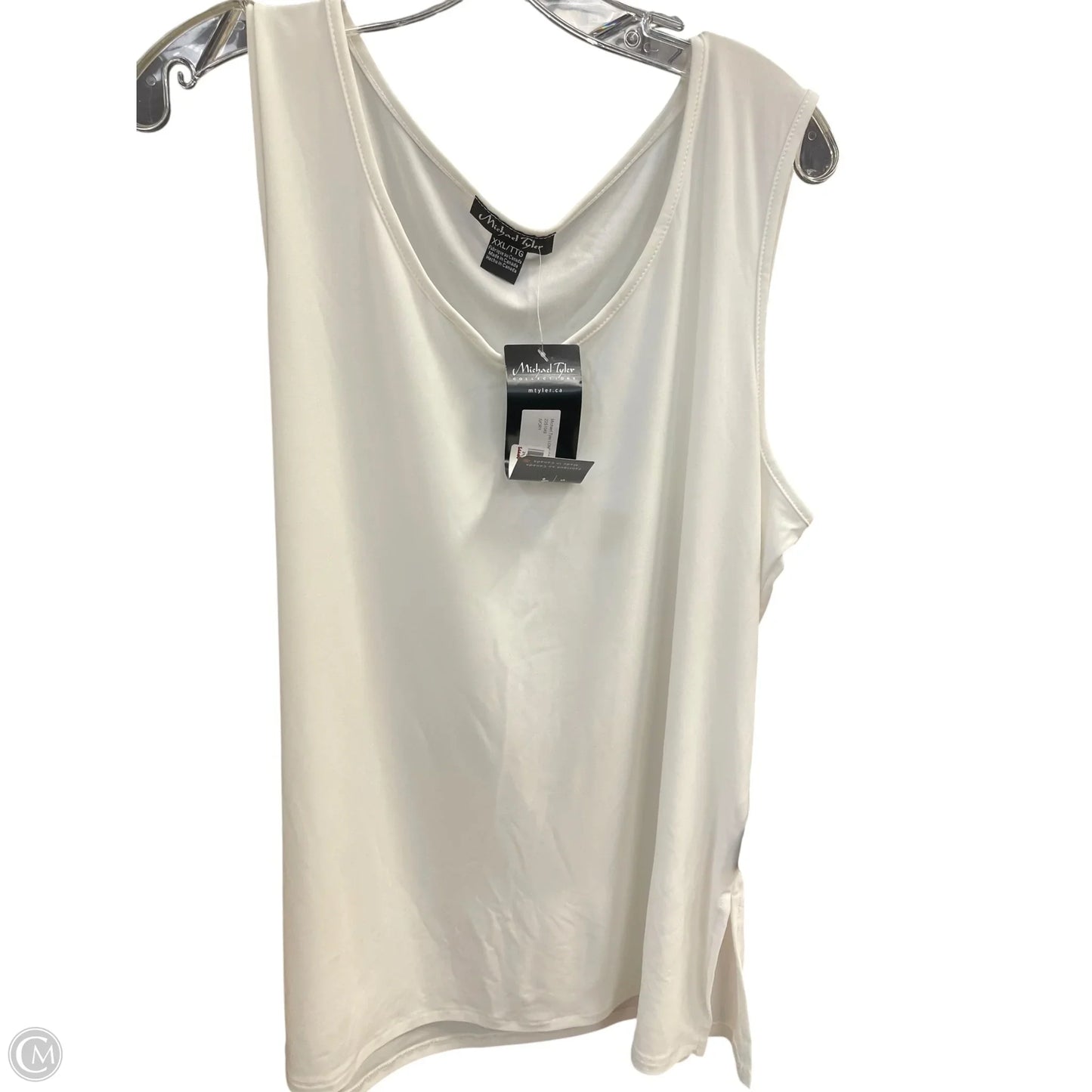 Top Sleeveless By Clothes Mentor In White, Size: 2x