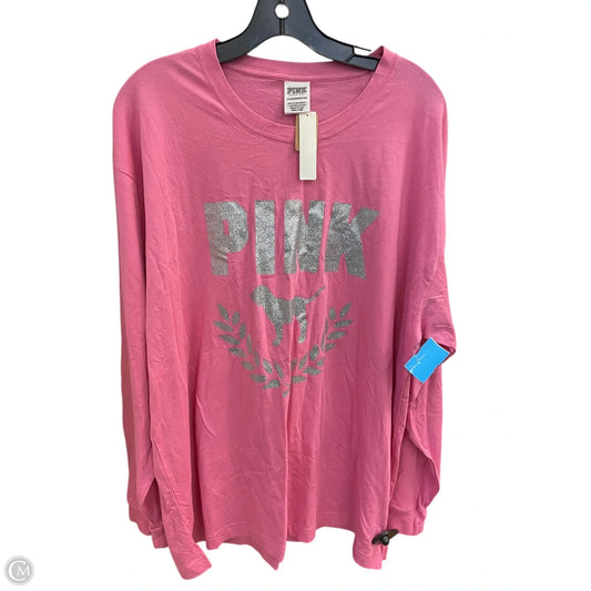 Top Short Sleeve By Pink In Pink, Size: Xxl