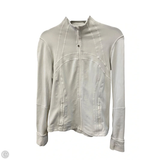Athletic Jacket By Lululemon In White, Size: 8