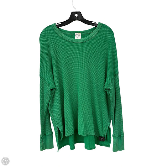 Top Long Sleeve By Offline In Green, Size: L
