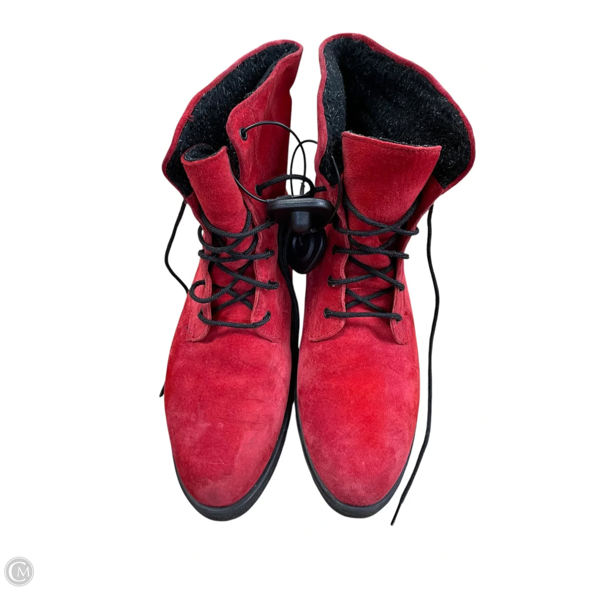 Boots Ankle Heels By Clothes Mentor In Red, Size: 9