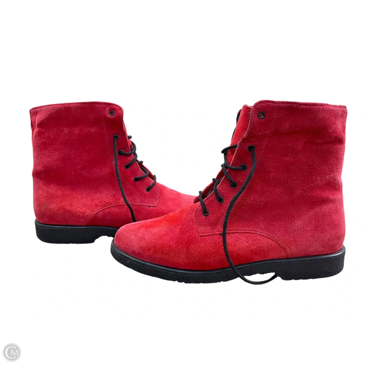 Boots Ankle Heels By Clothes Mentor In Red, Size: 9