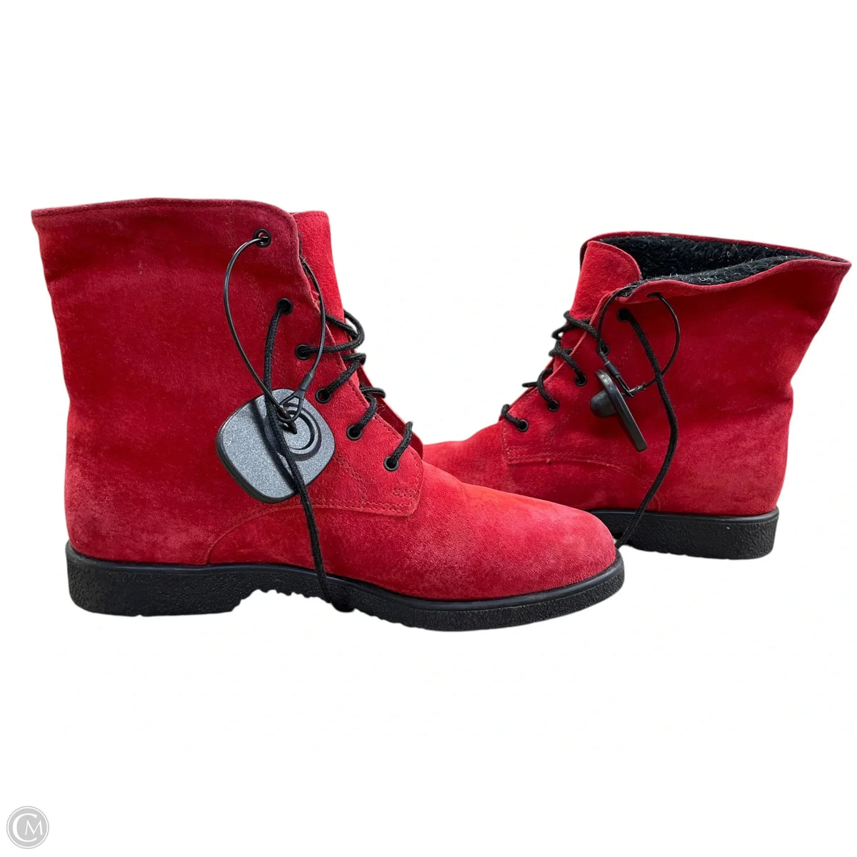 Boots Ankle Heels By Clothes Mentor In Red, Size: 9