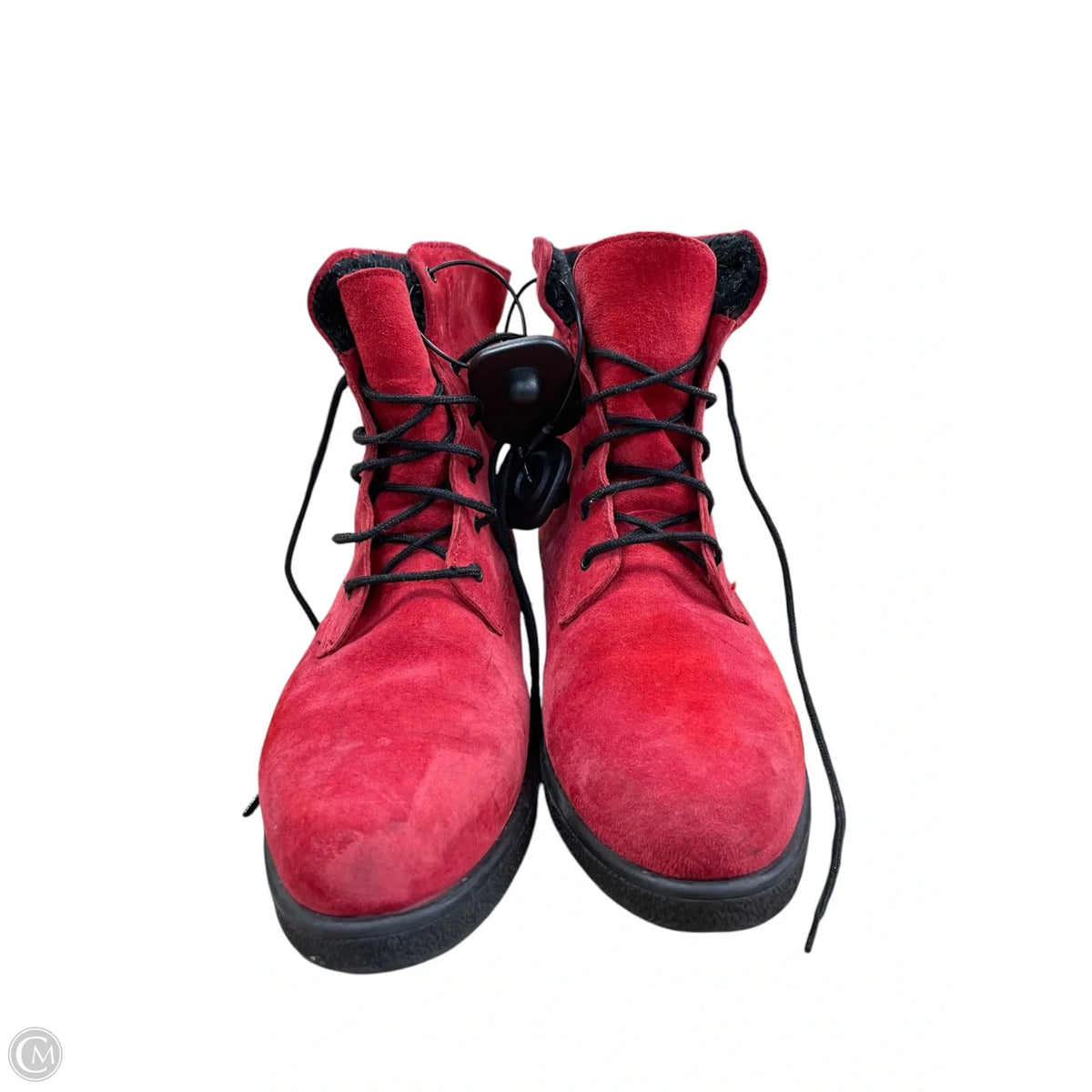 Boots Ankle Heels By Clothes Mentor In Red, Size: 9