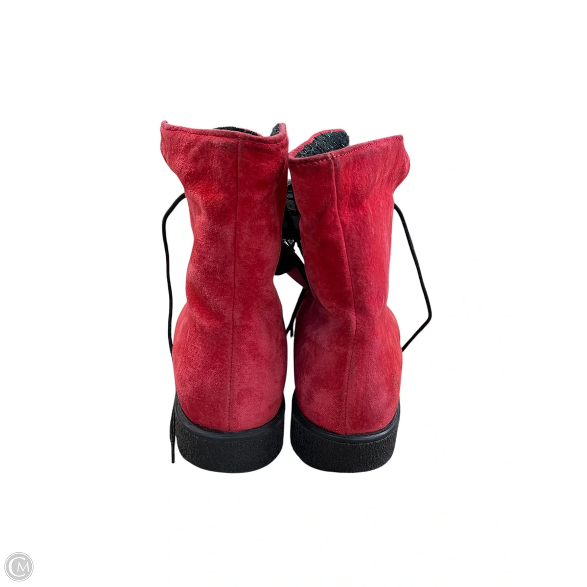 Boots Ankle Heels By Clothes Mentor In Red, Size: 9