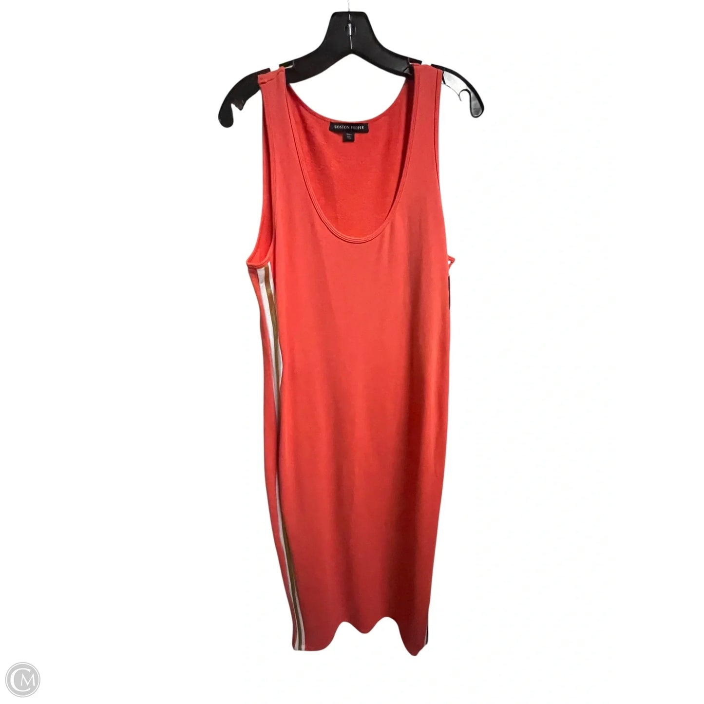 Dress Casual Midi By Boston Proper In Orange, Size: L