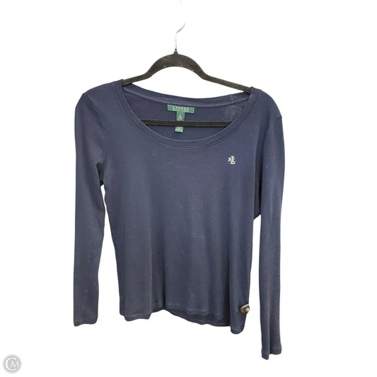 Top Long Sleeve Basic By Ralph Lauren In Navy, Size: M