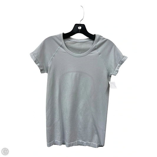 Athletic Top Short Sleeve By Lululemon In Blue, Size: 4