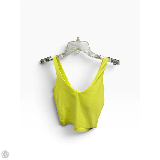 Athletic Bra By Lululemon In Yellow, Size: 2