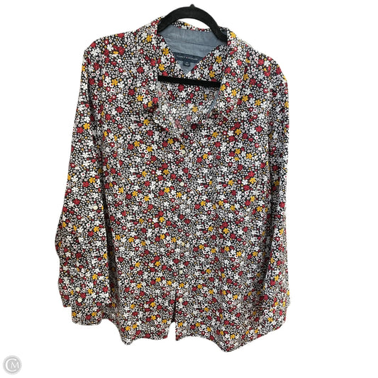 Top Long Sleeve By Tommy Hilfiger In Floral Print, Size: 2x