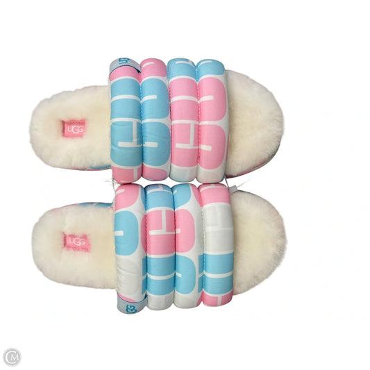 Slippers Designer By Ugg In Pink, Size: 7