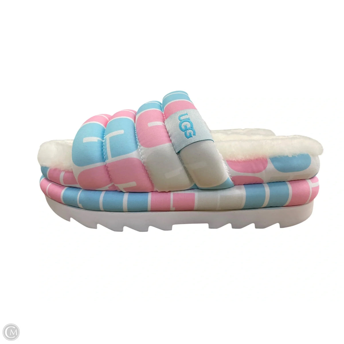 Slippers Designer By Ugg In Pink, Size: 7