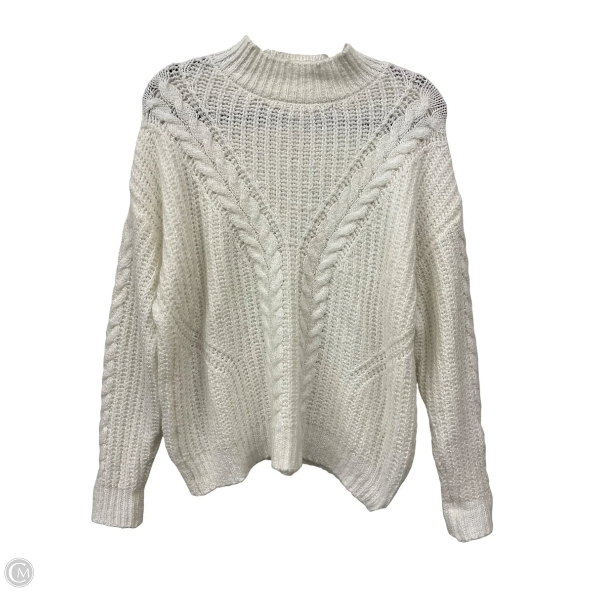 Sweater By Time And Tru In White, Size: M