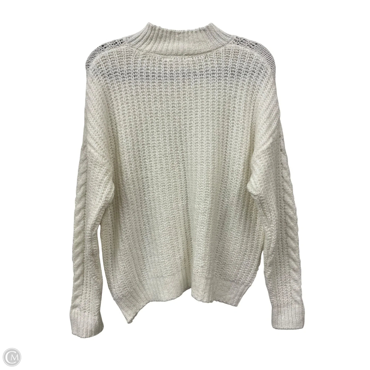Sweater By Time And Tru In White, Size: M