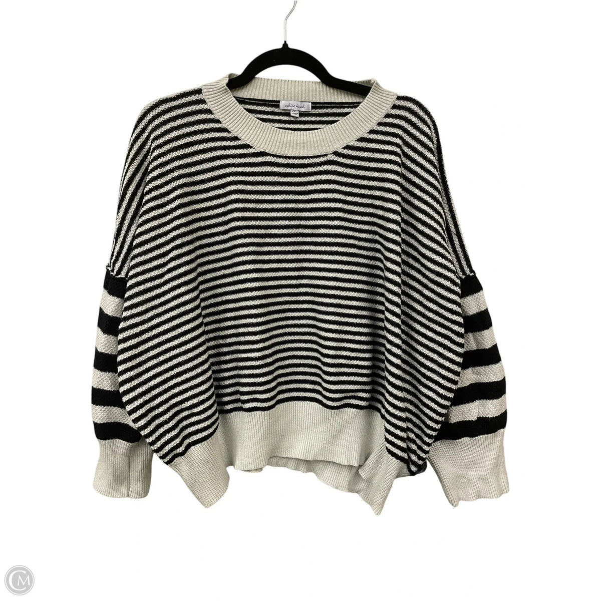 Sweater By White Birch In Black & White, Size: 2x