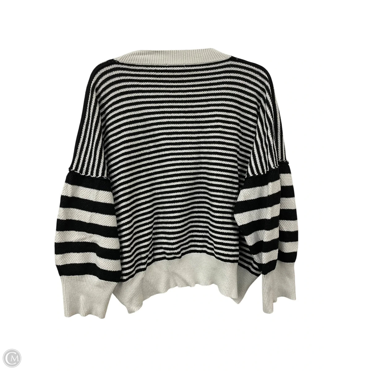 Sweater By White Birch In Black & White, Size: 2x