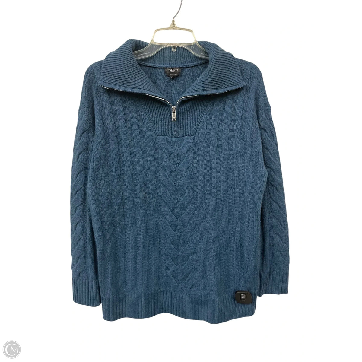 Top Long Sleeve By Talbots In Teal, Size: M