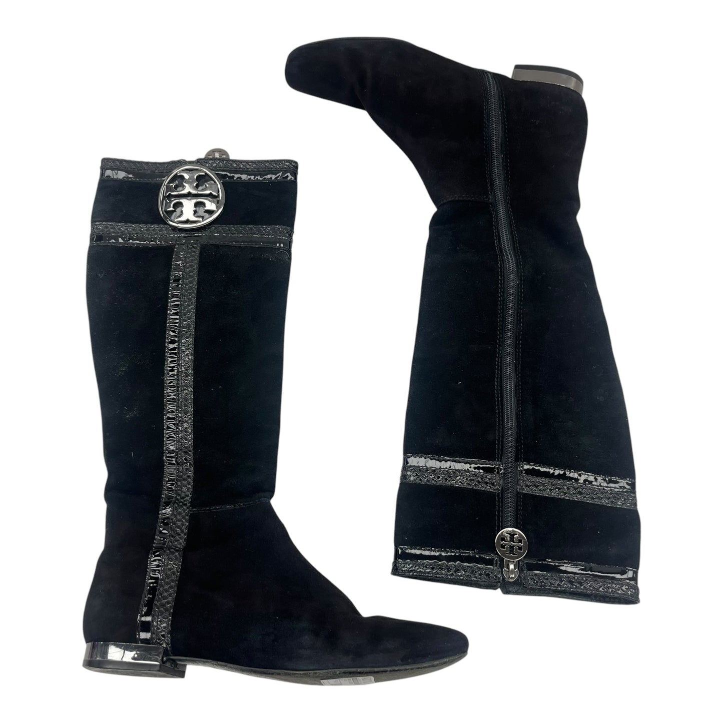 Boots Designer By Tory Burch In Black, Size:6.5