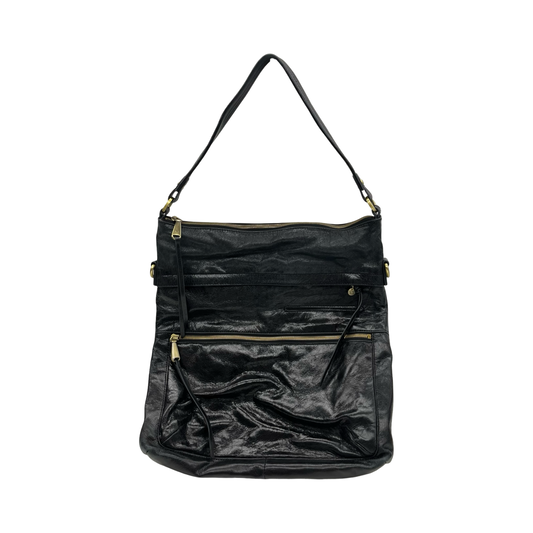 Handbag Leather By Hobo Intl In Black, Size:Medium