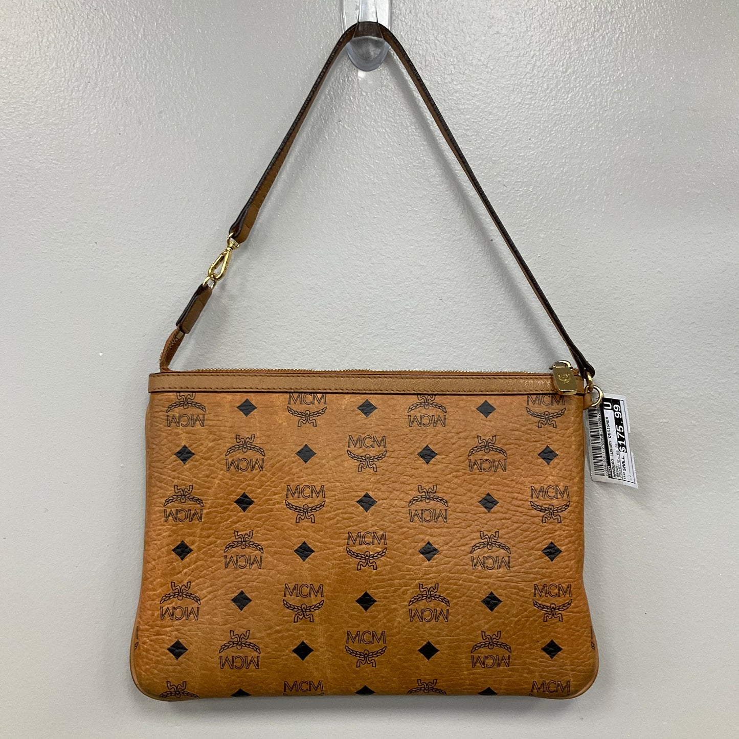 Handbag Luxury Designer By Mcm In Brown, Size:Small