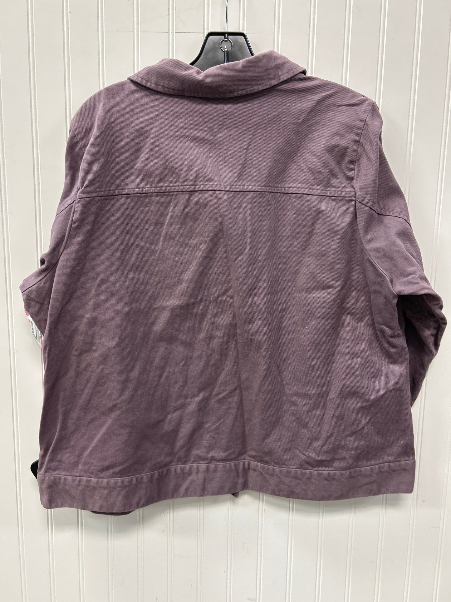 Jacket Shirt By Cj Banks In Purple, Size:1X