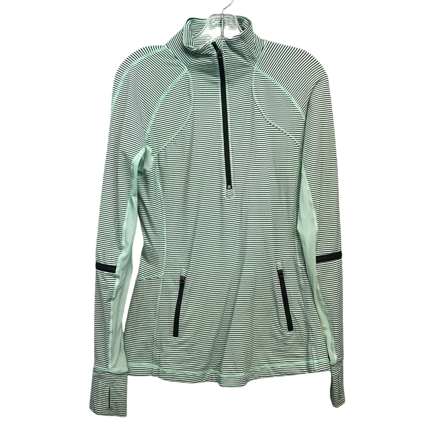 Athletic Top Ls Collar By Lululemon In Striped Pattern, Size:S