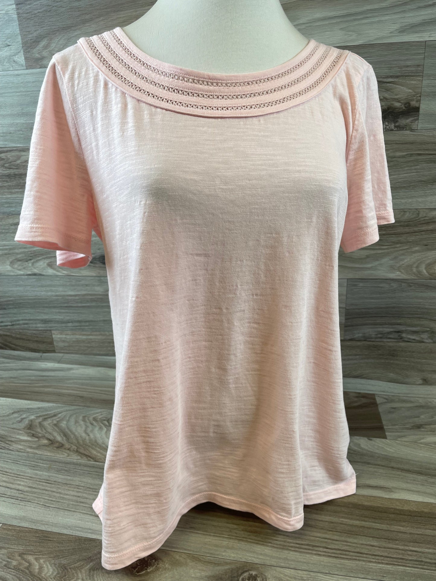 Top Short Sleeve Basic By Talbots  Size: Petite L