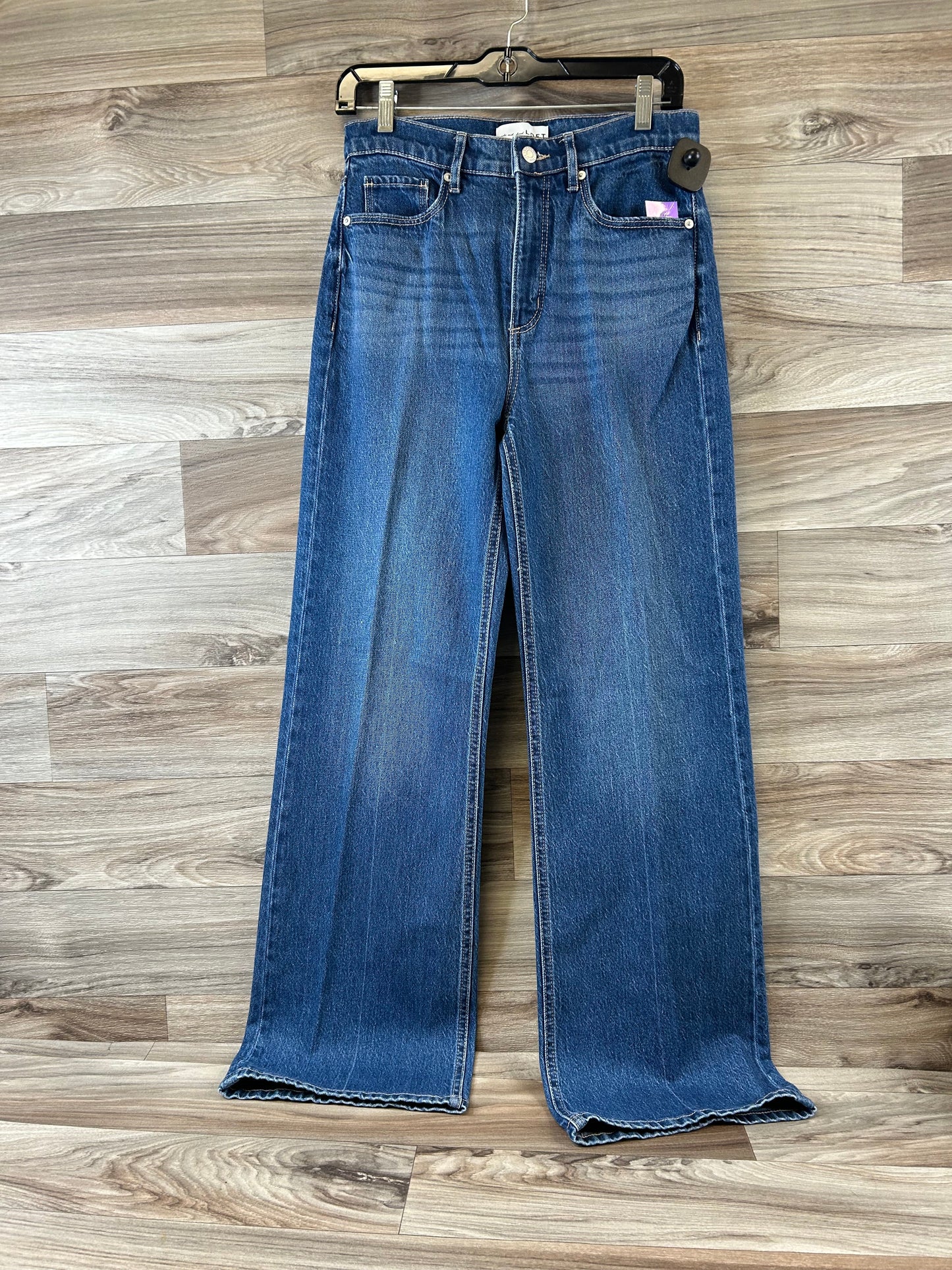 Blue Denim Jeans Wide Leg Loft, Size 0