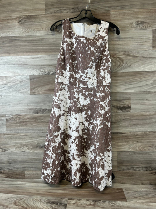 Brown & White Dress Casual Midi New York And Co, Size S