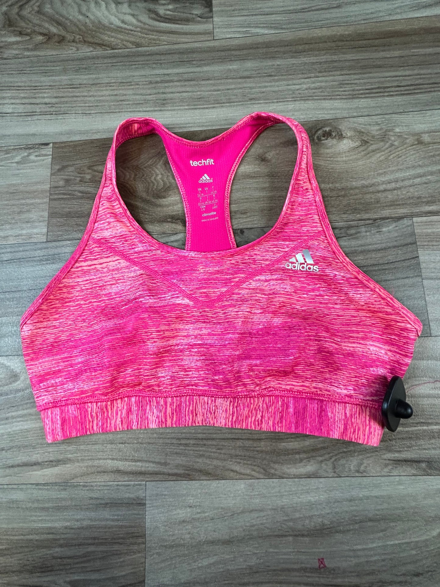 Pink Athletic Bra Adidas, Size L