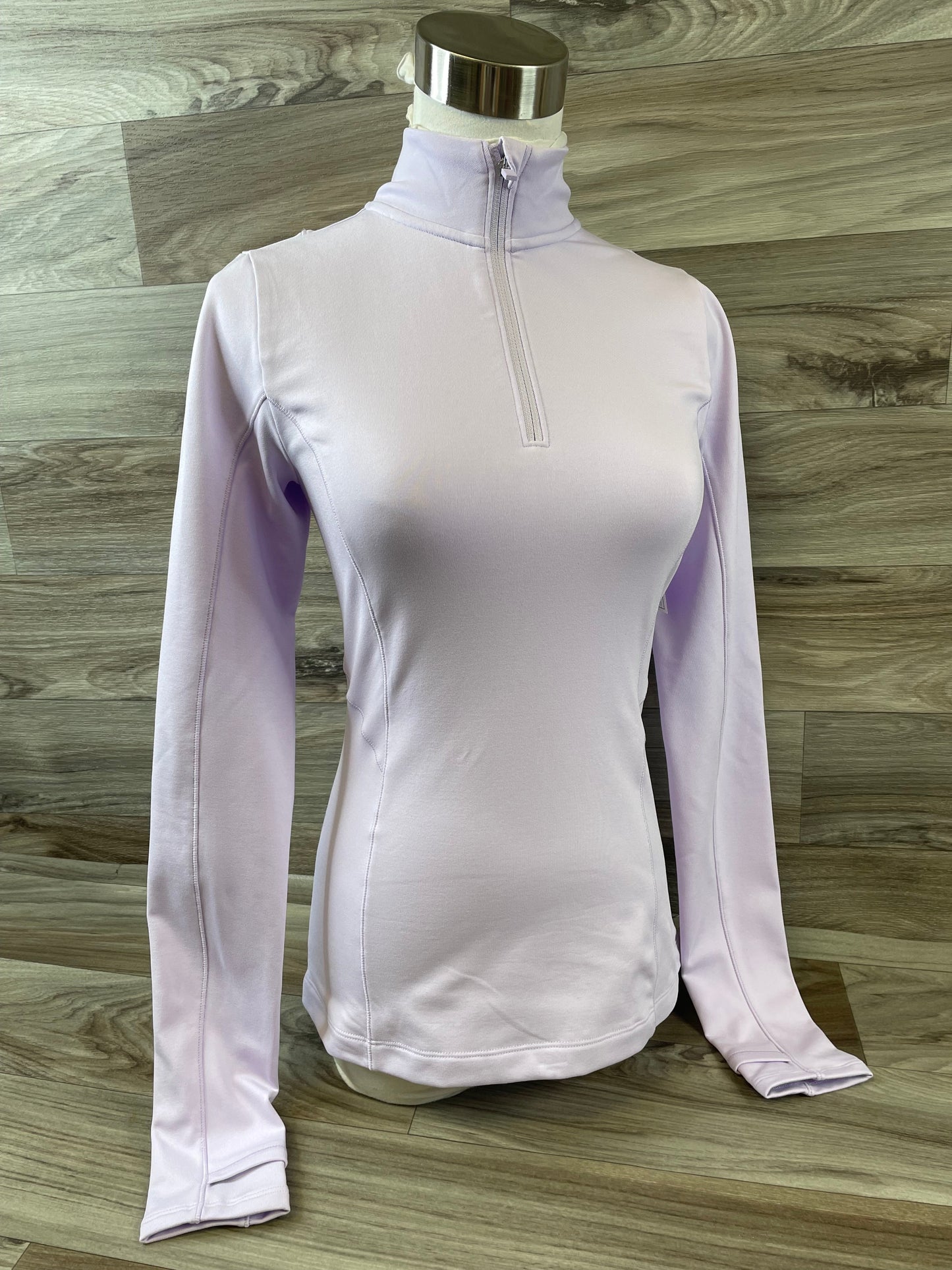 Purple Athletic Top Long Sleeve Collar Calia, Size Xs