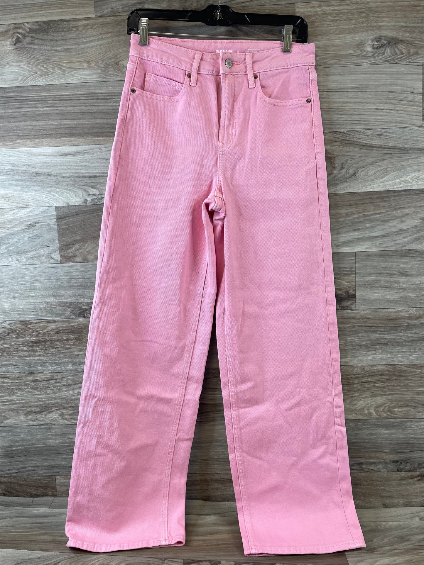 Pink Jeans Wide Leg Old Navy, Size 0