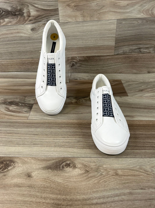 White Shoes Sneakers Tommy Hilfiger, Size 8