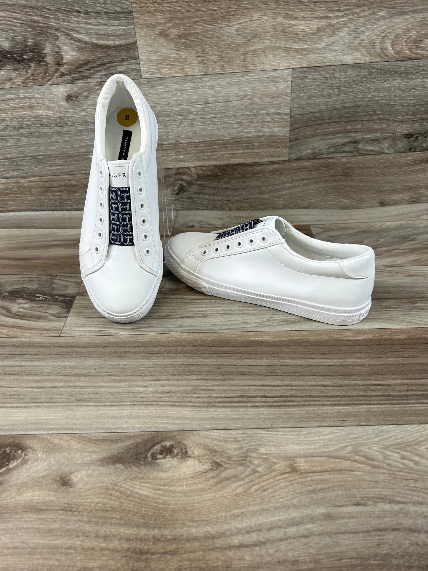 White Shoes Sneakers Tommy Hilfiger, Size 8