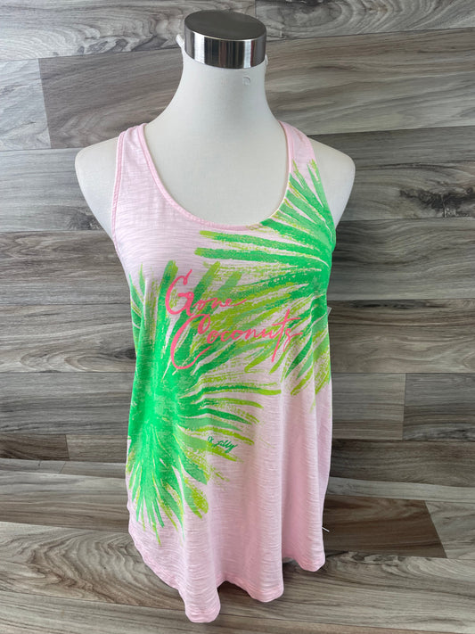 Green & Pink Tank Top Lilly Pulitzer, Size Xs