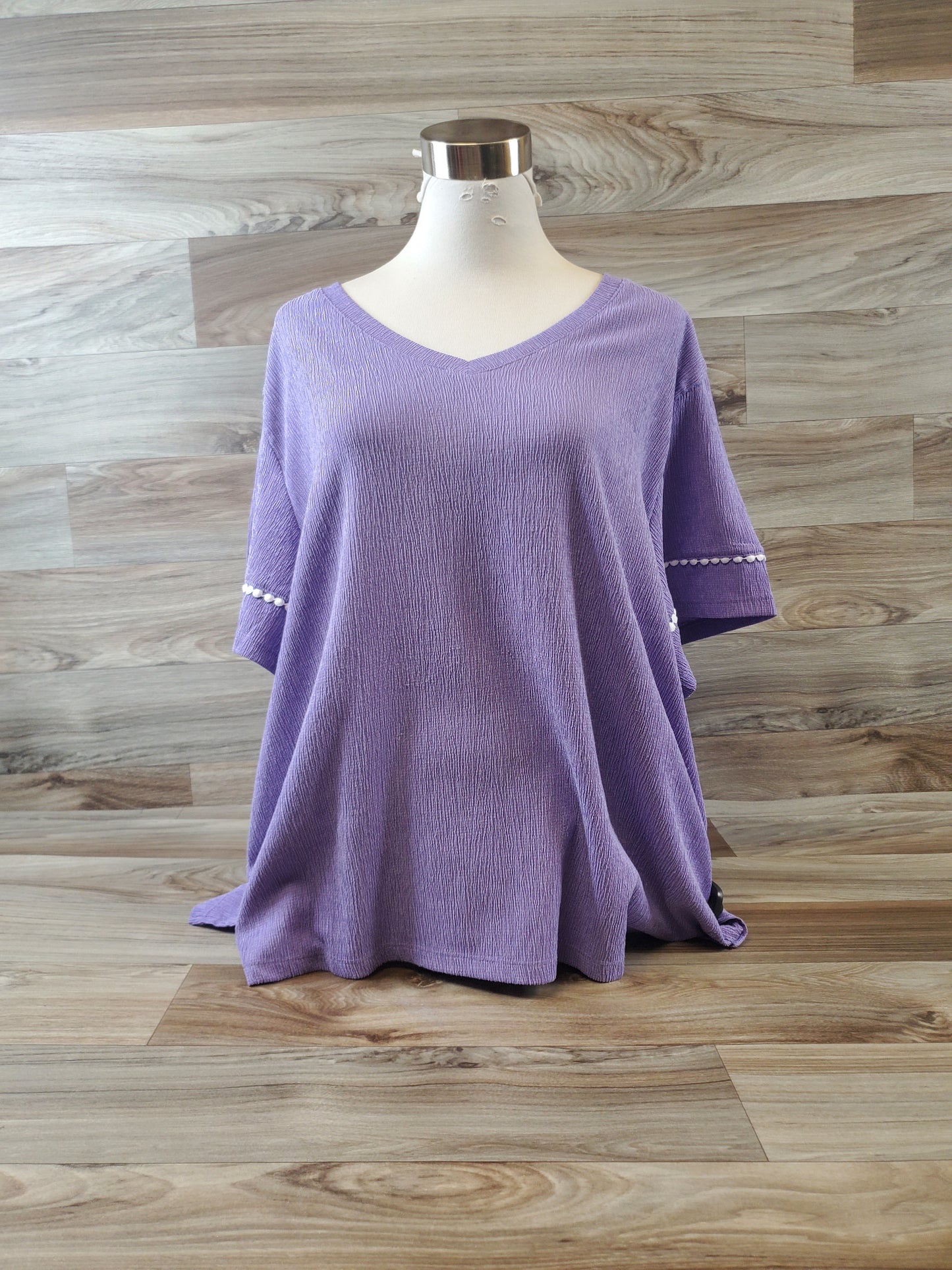 Top Short Sleeve By Cuddl Duds In Purple, Size: Xl