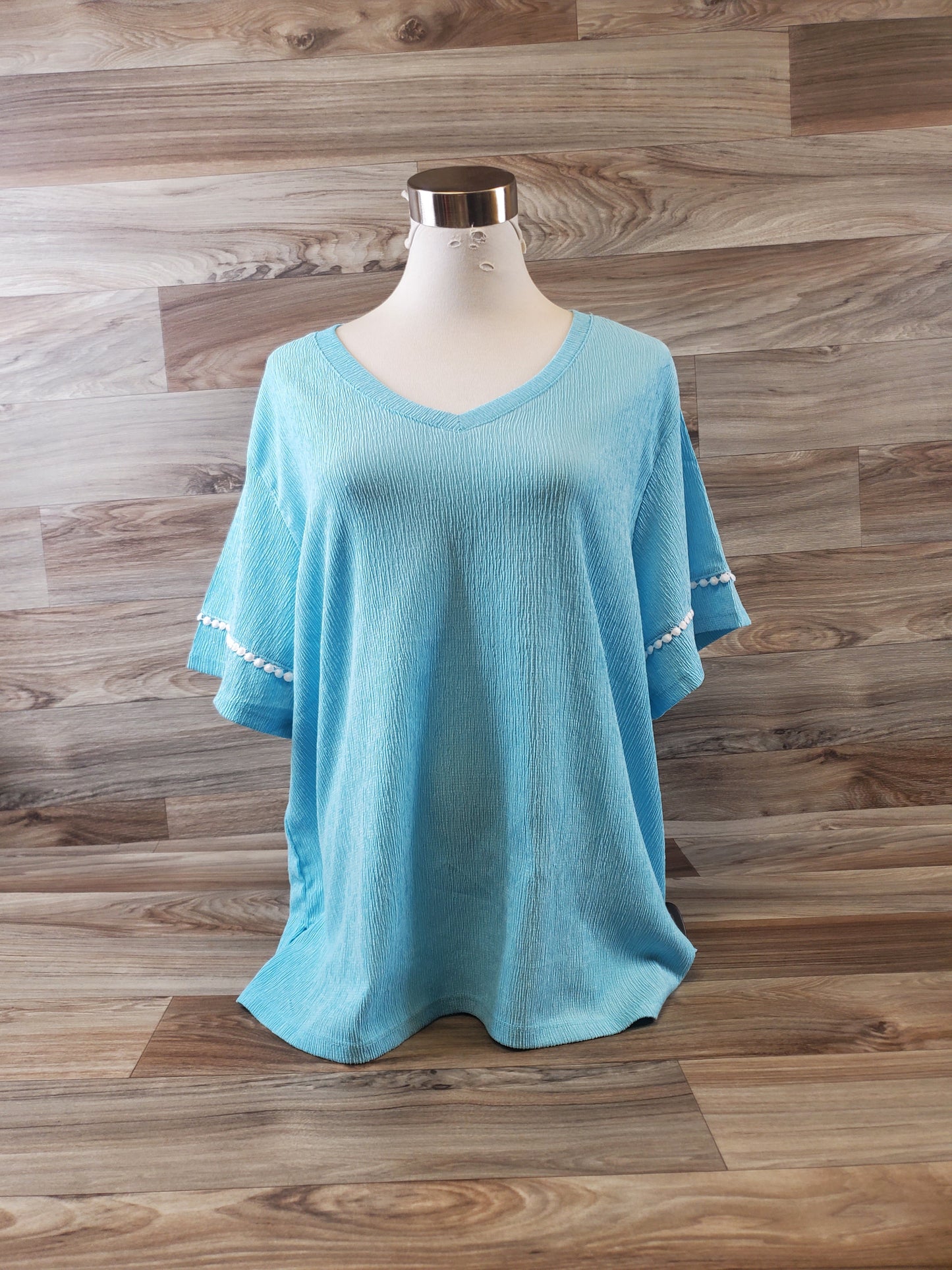 Top Short Sleeve By Cuddl Duds In Blue, Size: Xl