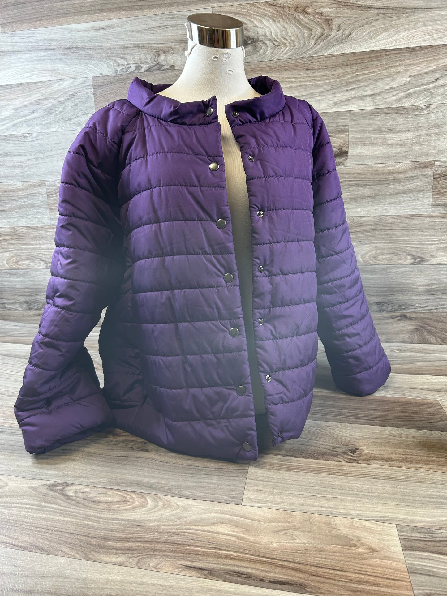 Jacket Puffer & Quilted By Logo In Purple, Size: Xl