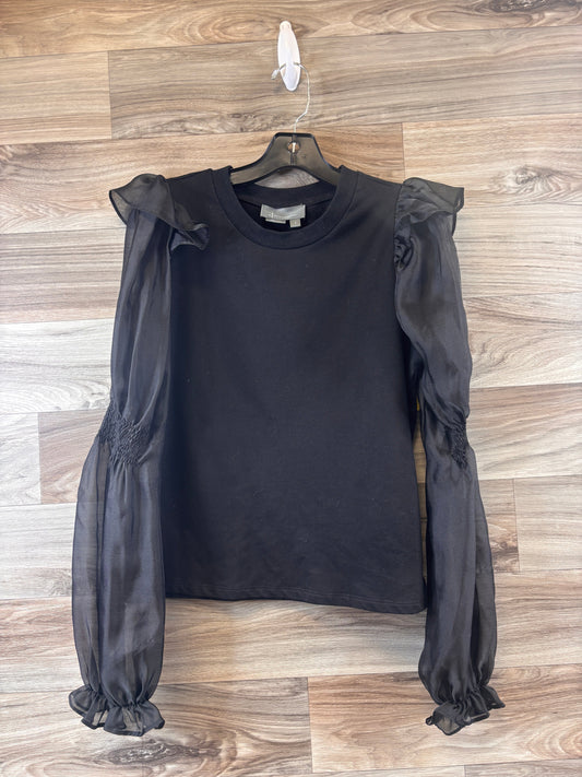 Top Long Sleeve By Anthropologie In Black, Size: S