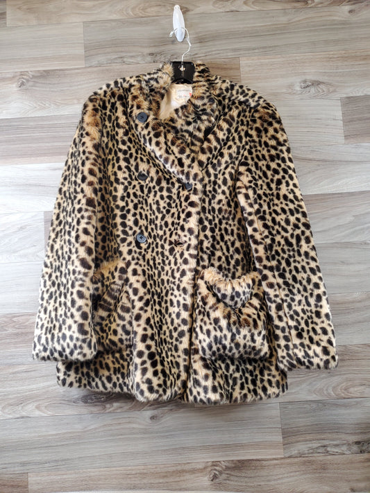 Jacket Faux Fur & Sherpa By Clothes Mentor In Animal Print, Size: Xl