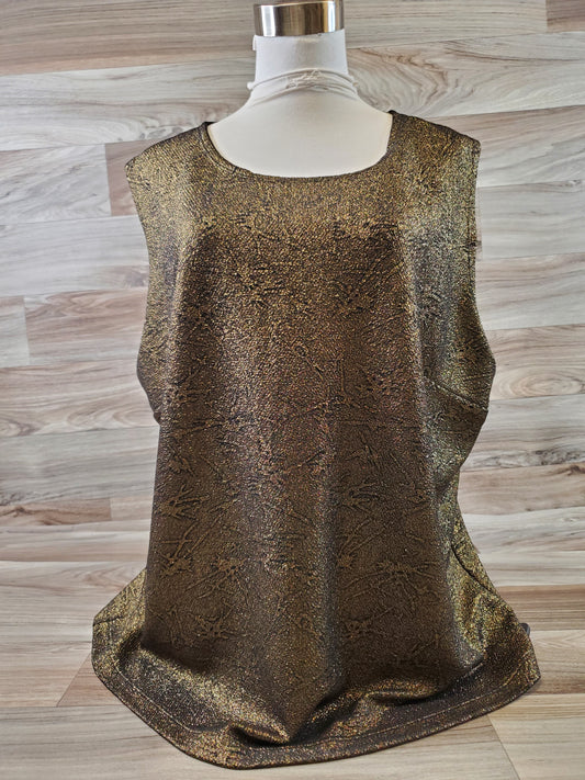 Top Sleeveless By Clothes Mentor In Bronze, Size: 2x