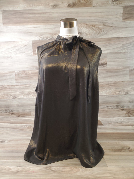 Top Sleeveless By Modcloth In Gold, Size: 1x