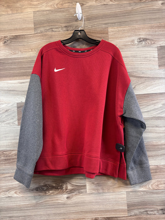 Sweatshirt Crewneck By Nike Apparel In Red, Size: Xxl