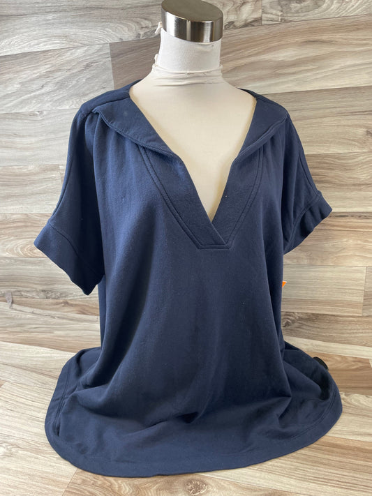 Top Short Sleeve Basic By J. Jill In Navy, Size: 2x